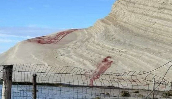 Scala Dei Turchi: Sicily’s famed white cliffs streaked red by vandals