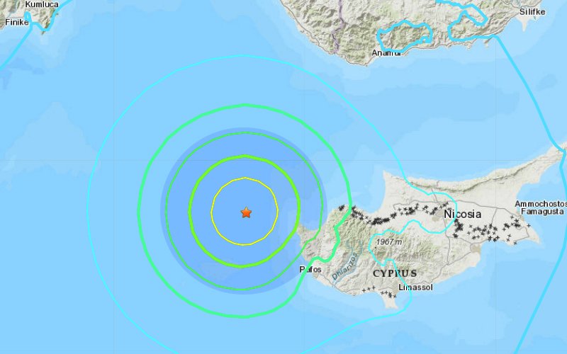 6.6-magnitude quake hits off west coast of Cyprus: USGS