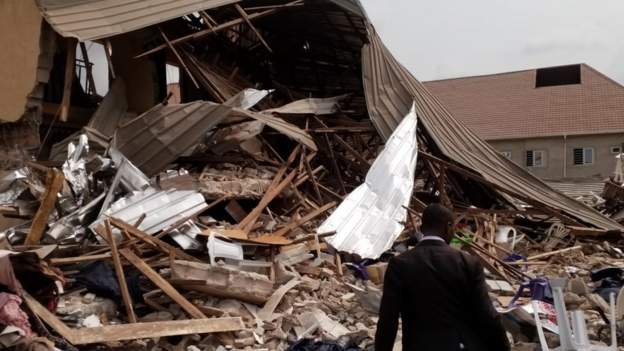 Two children die after church collapses in Nigeria