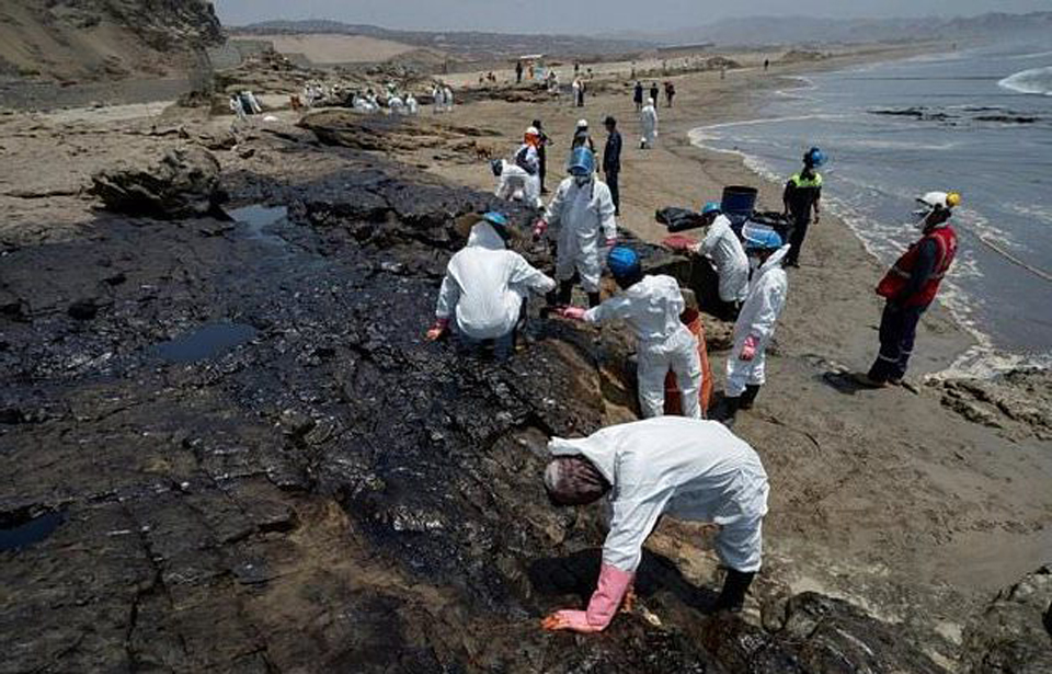 Peru beaches suffer oil spill blamed on waves from Tonga volcanic eruption