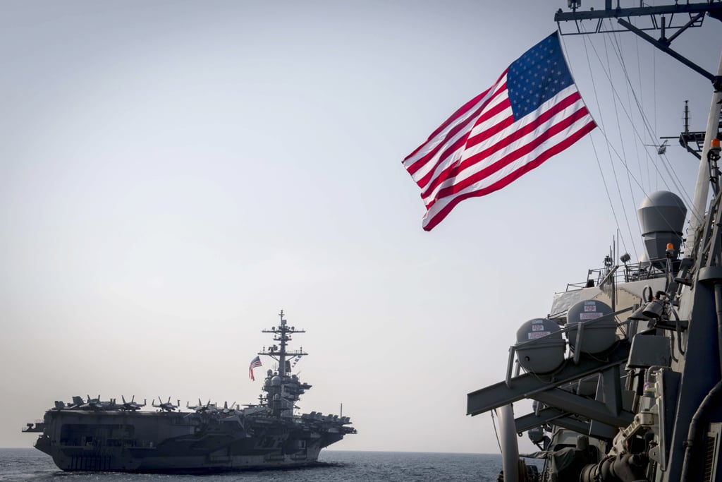 US navy stops ship carrying ‘explosive precursor’ from Iran