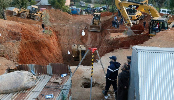 Morocco: Rescue efforts to save a five-year-old boy who fell into a narrow 32m well grips nation