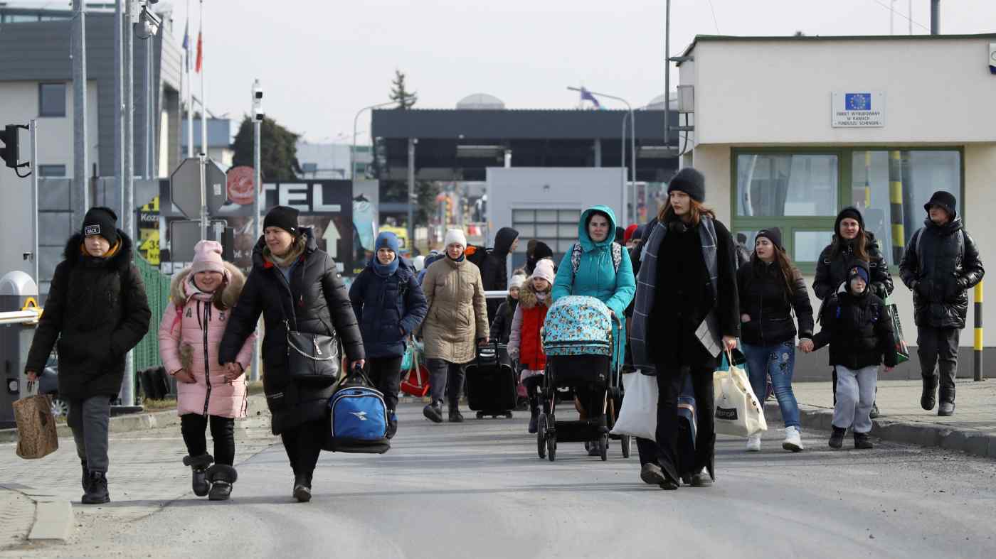 Russia-Ukraine conflict: Refugees flee across EU borders as fighting intensifies