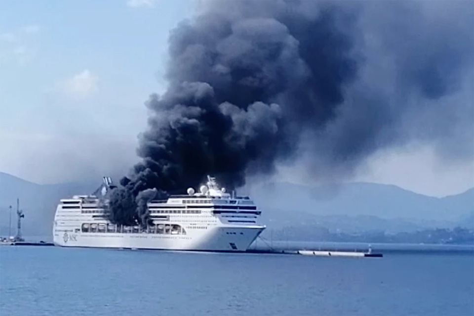 Fire breaks out on cruise ship in Ionian Sea; no casualties so far