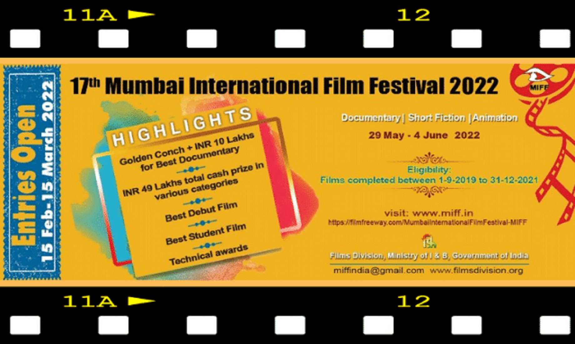 Mumbai To Hold 17th International Film Festival