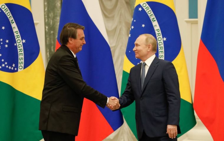 Presidents Bolsonaro, Putin discuss strengthening Brazil-Russia bilateral trade and cooperation