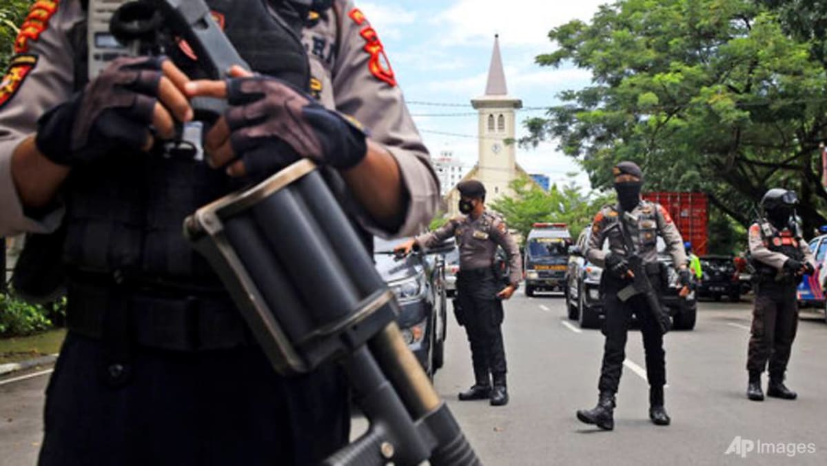 Jakarta Police Beef Up Security At Cathedral For Easter Commemoration