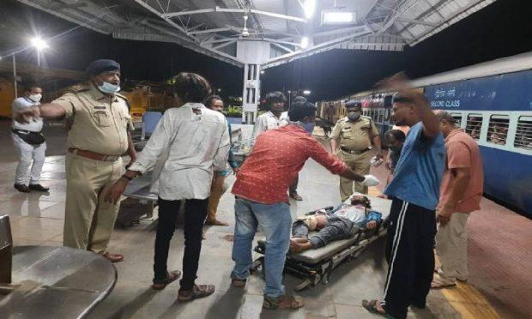 Speeding Train Runs Over Six In South India