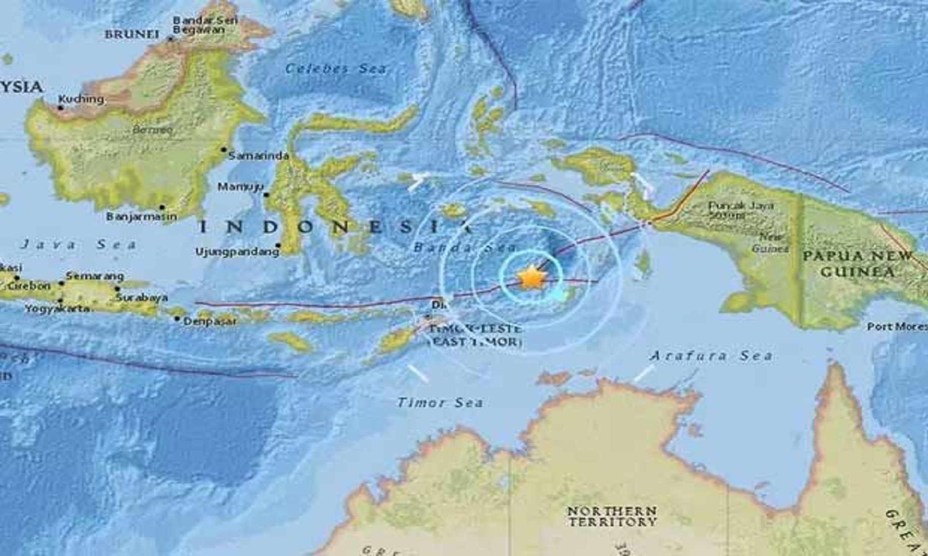 Strong Quake Hits Eastern Indonesia, No Casualty Reported