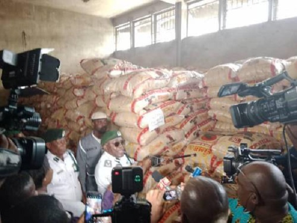 Nigerian customs seizes over 1,000 bags of poisonous foreign rice, imported from India