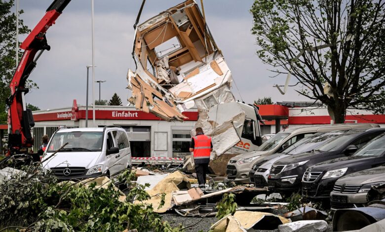 One killed, 50 injured in Germany tornado