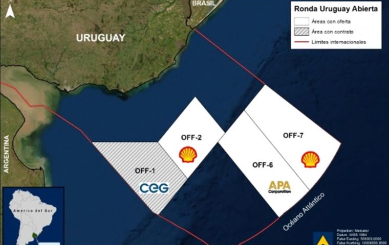 Uruguay is back in the oil exploration business; three companies awarded four off shore blocks