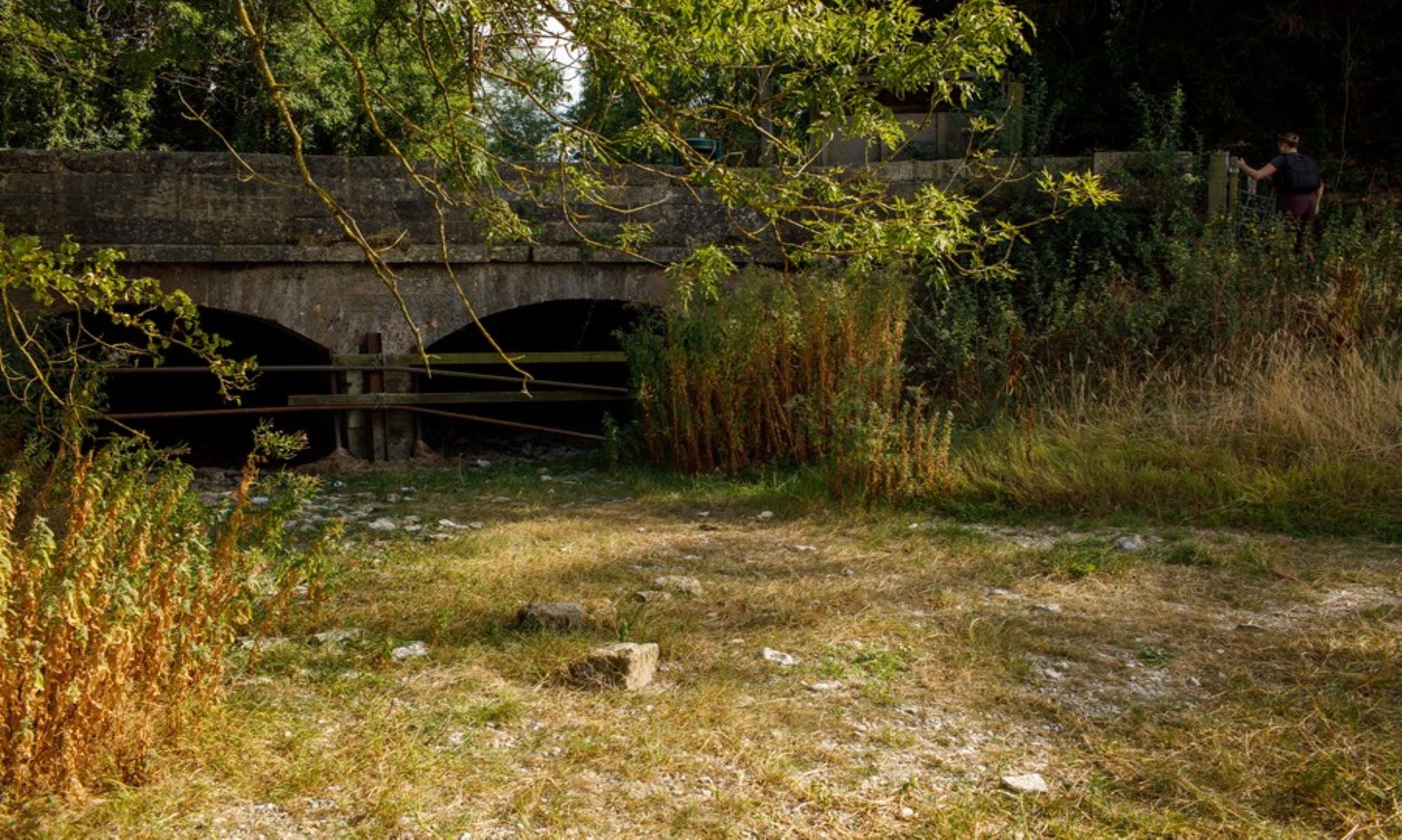 The Source Of The River Thames Dried Further As Hot Weather Persists