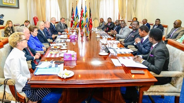 Kenya polls: Kenyatta, Ruto and Odinga commit to peace after talks with US delegation