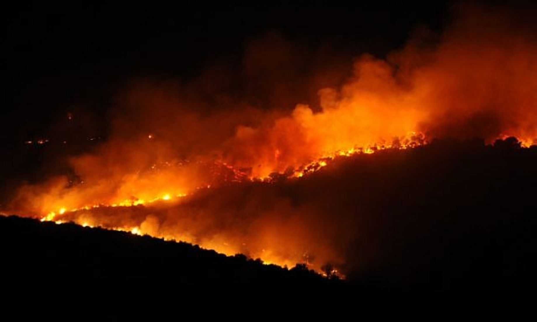 Large Fire Raged In Central Israel