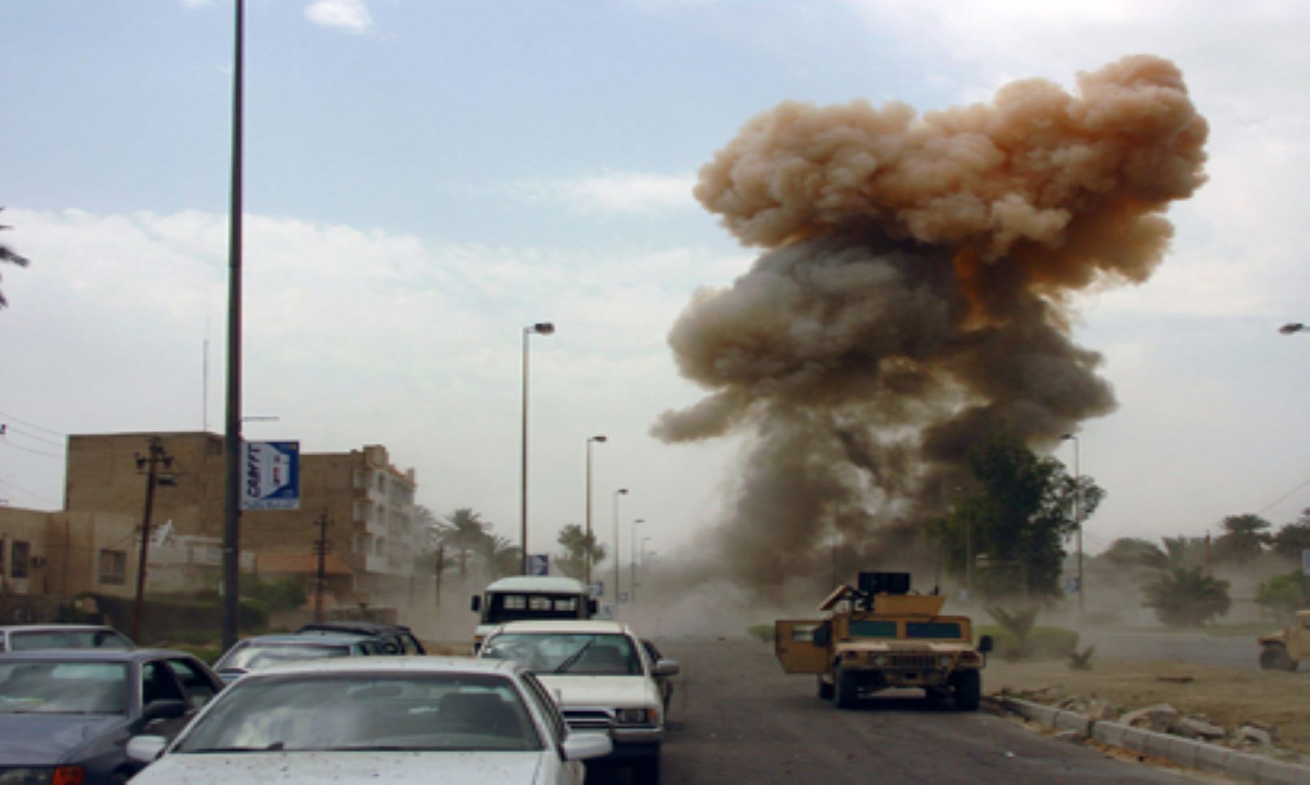 Roadside Bomb Hit Foreign Diplomatic Vehicle In Baghdad