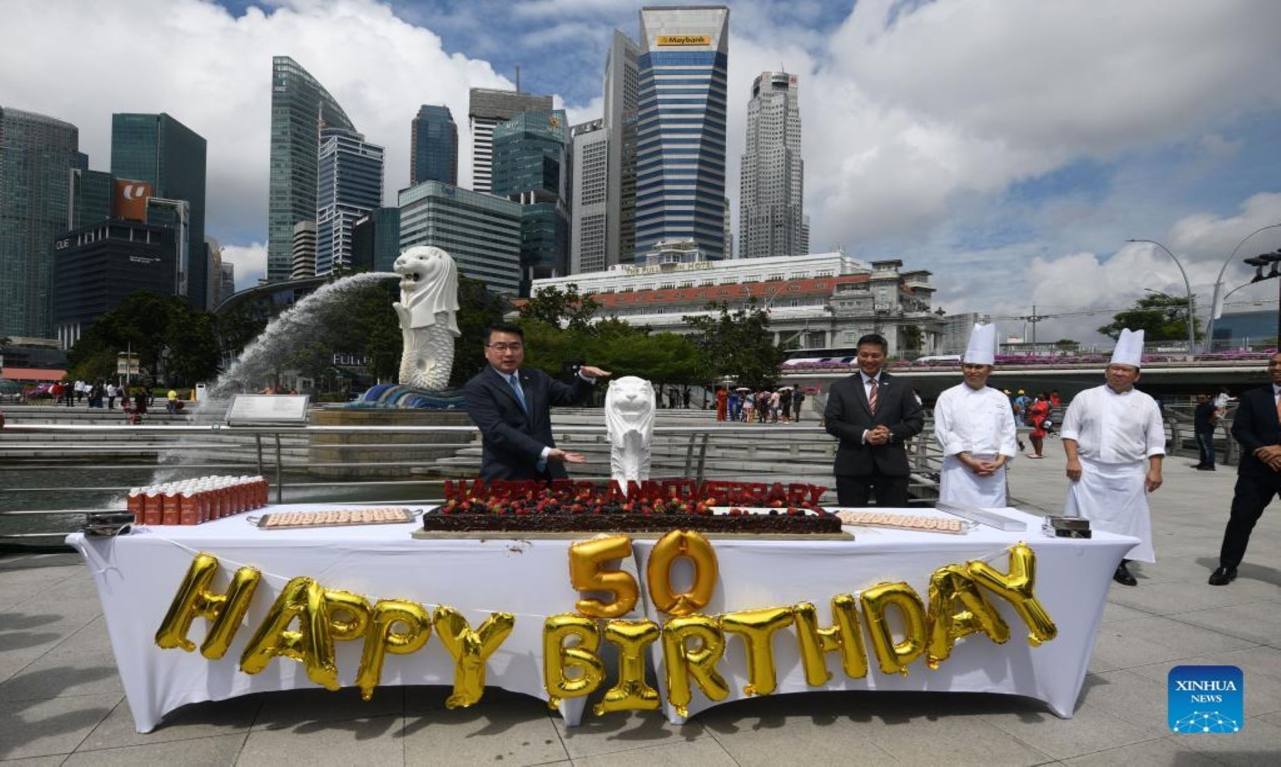 50th Birthday Of Merlion Marked In Singapore