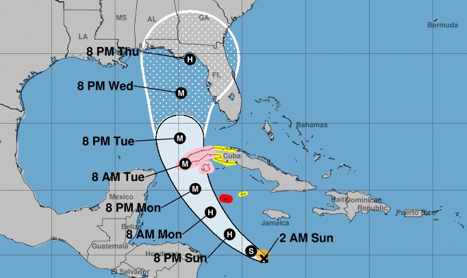 Caribbean: Tropical Storm Ian intensifies slightly