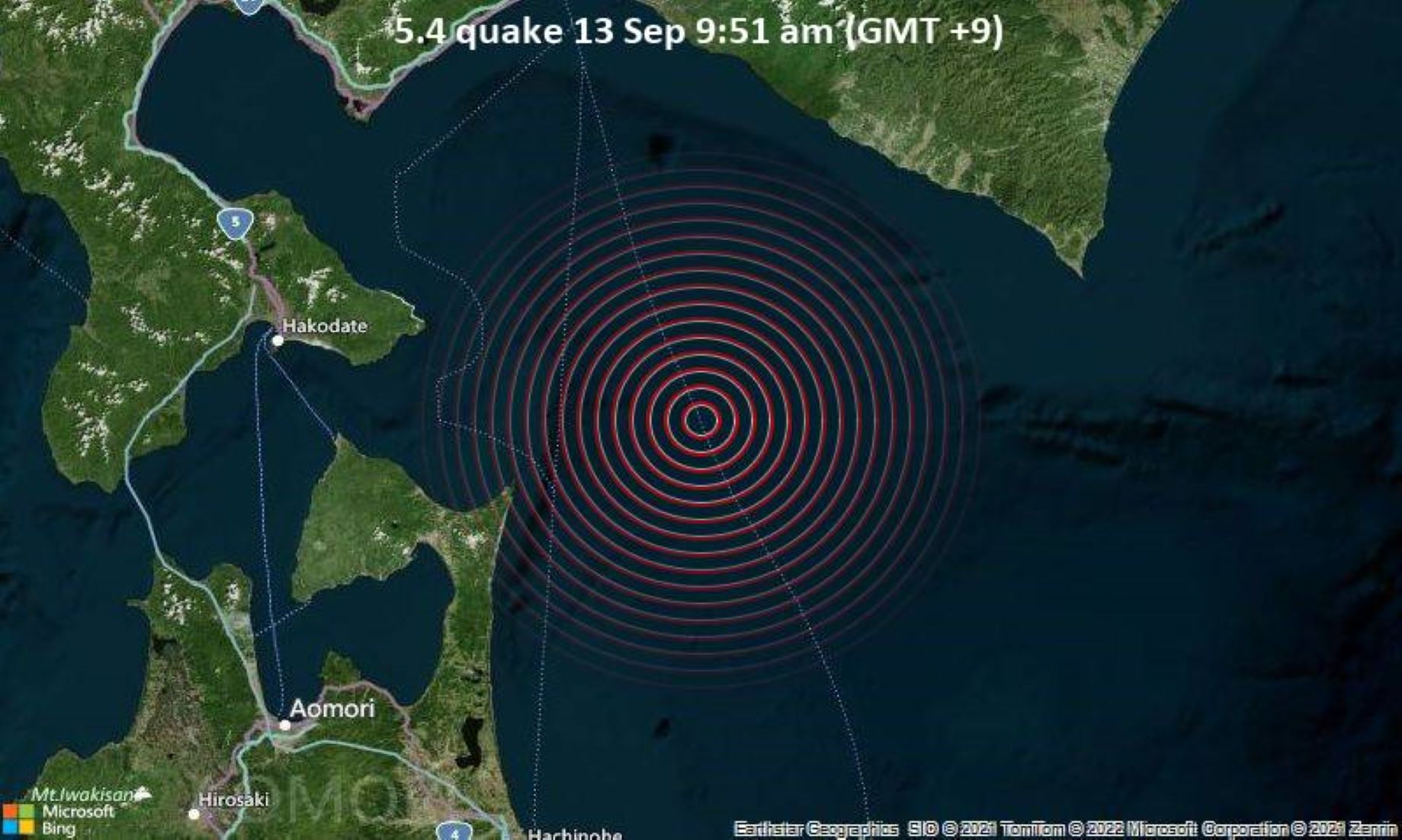 5.4-Magnitude Quake Hit 81 Km E-NE Of Mutsu, Japan – USGS