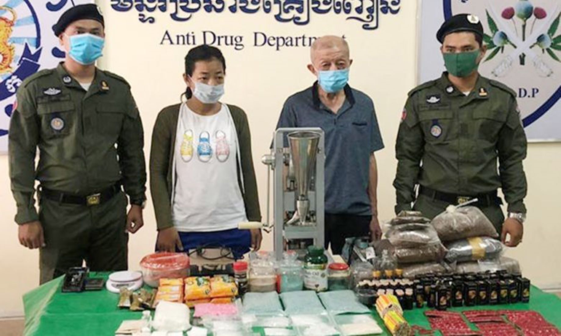 Cambodia Arrested Two Alleged Drug Traffickers, Seizing 7.8 Kg Of Narcotics