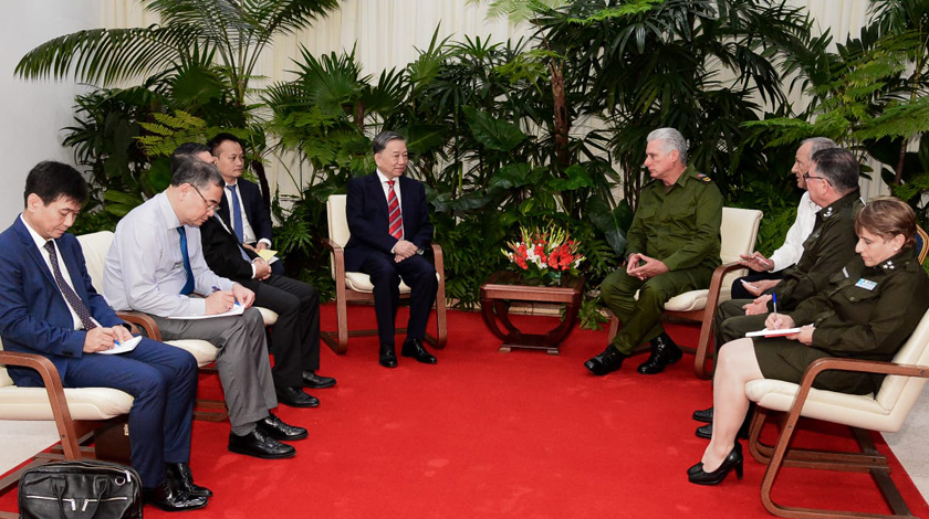 Cuba: Pres Diaz-Canel welcomes Vietnamese minister of public security