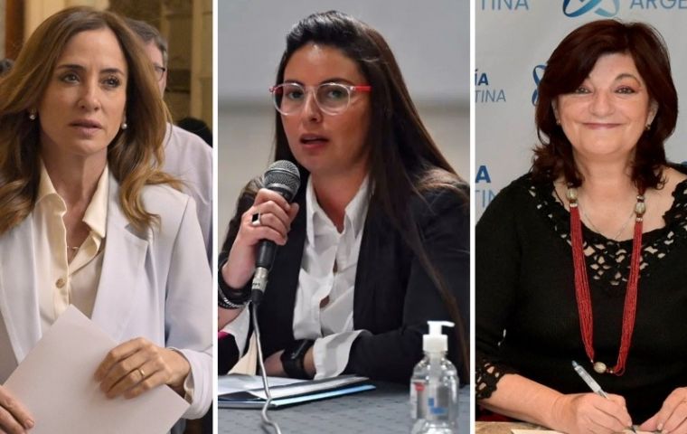 Argentine president picks 3 women for ministerial posts