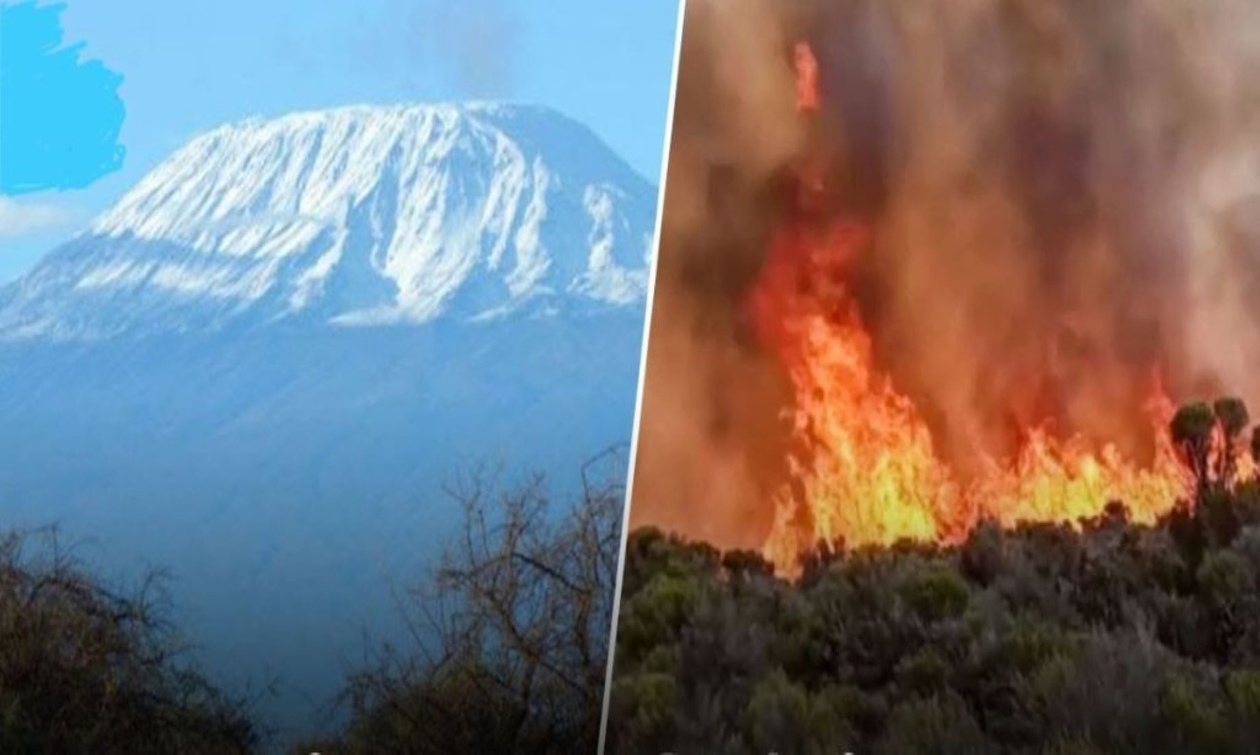 Tanzania Mobilised Over 600 Firefighters To Put Out Fire On Mt Kilimanjaro