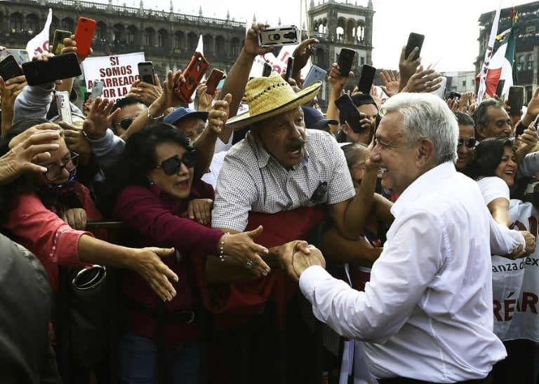 Mexican president masses supporters with eye on next election