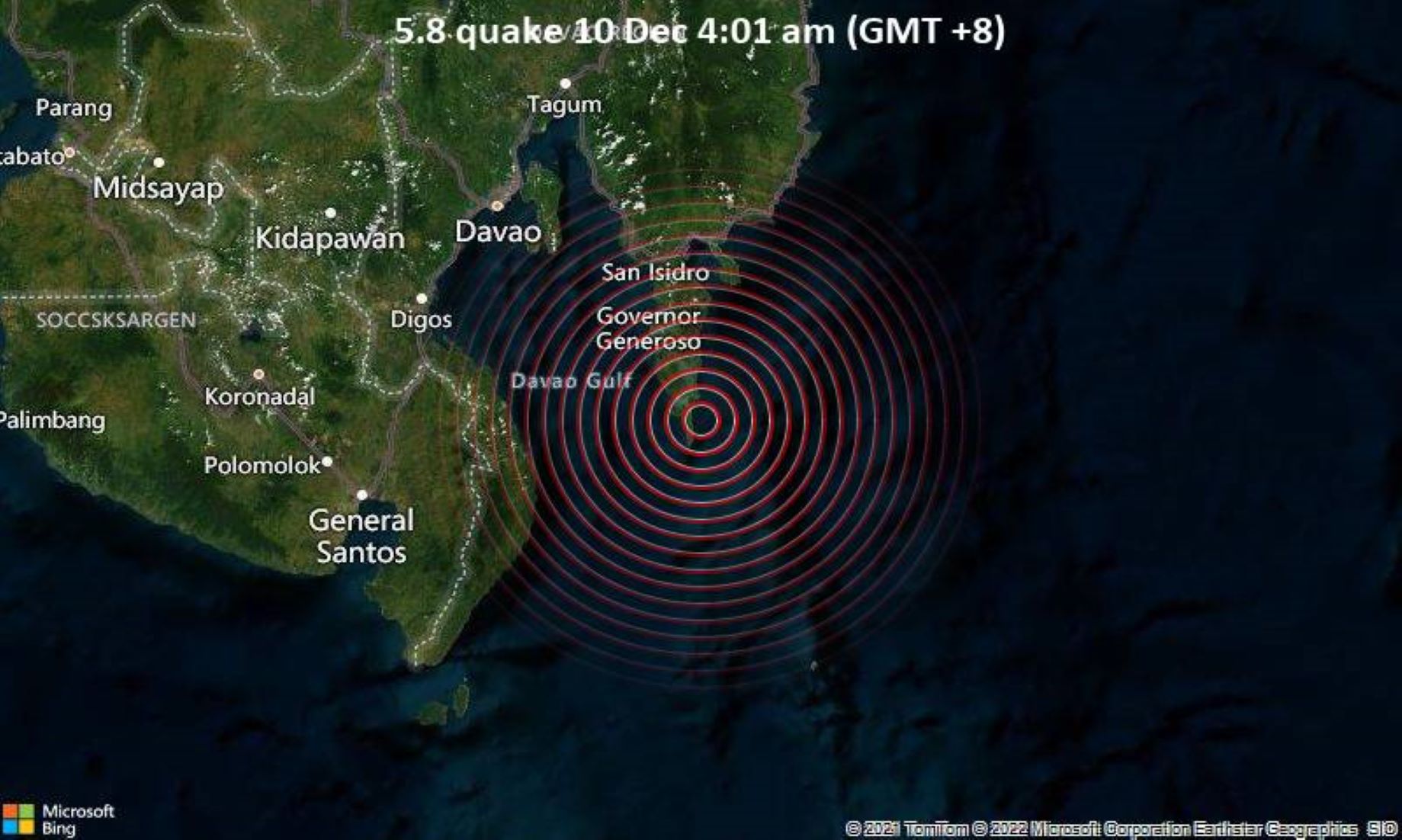 5.6-Magnitude Quake Hit Two Km NE Of Pondaguitan, Philippines: USGS