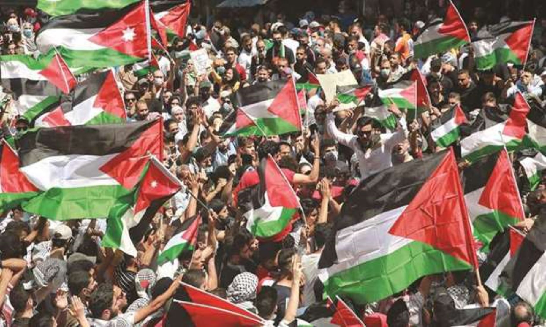 Jordanians Staged Mass Demonstration Against Israeli Killings Of Palestinians