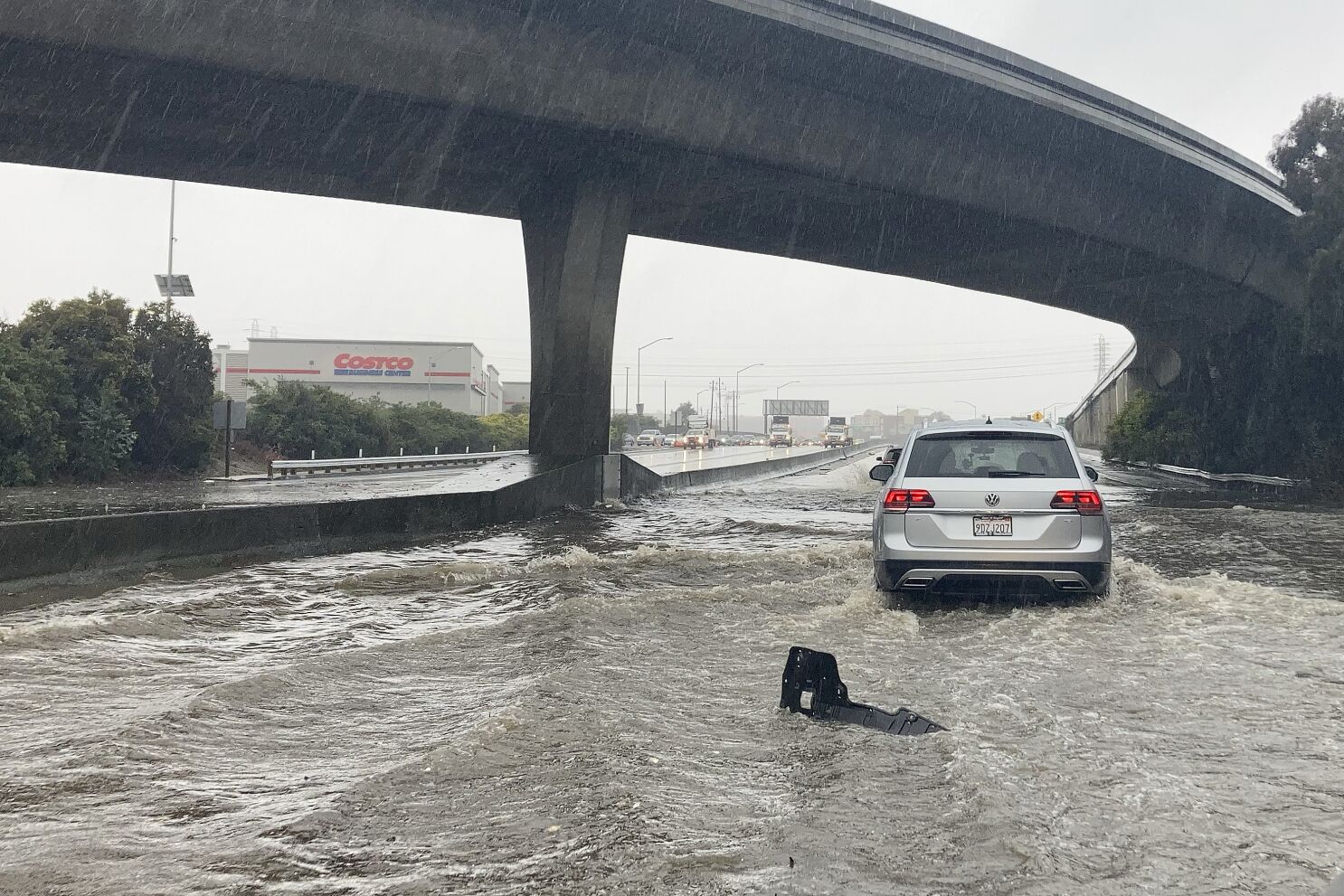 Two dead along flooded highway in California on New Year’s Day