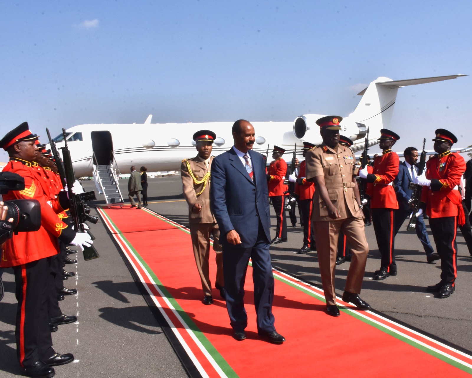 President of Eritrea Isaias Afwerki in Nairobi for two-day official visit