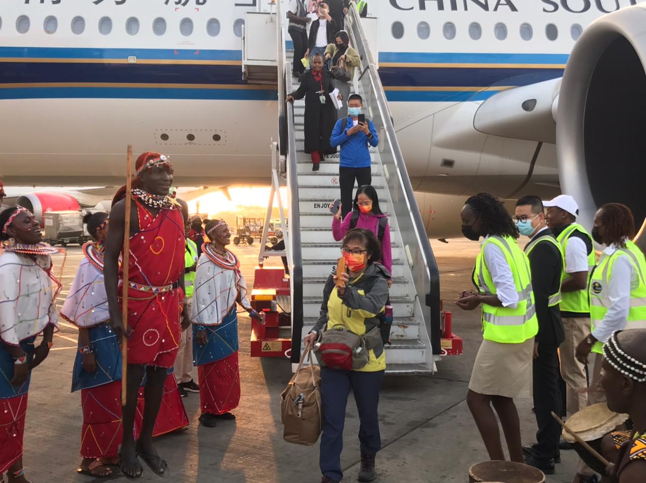 Tourism boost as chartered flight from China lands in Kenya