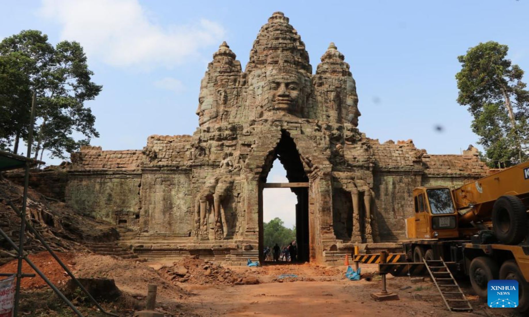 Restoration Work On Cambodia’s Angkor Thom’s Takav Gate Completed