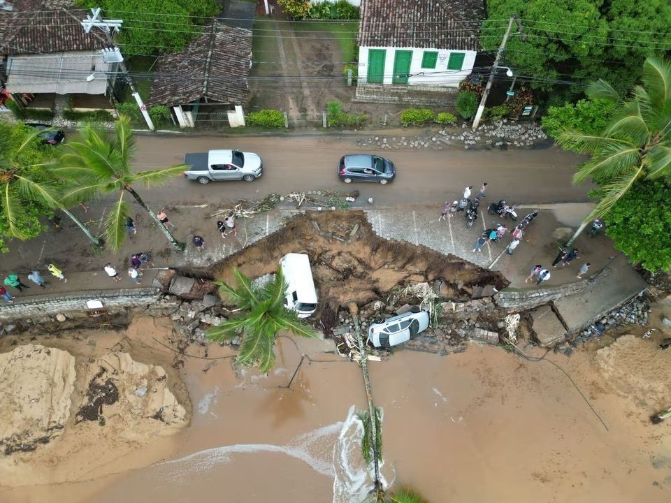 Brazil mobilizes largest warship to assist landslide victims