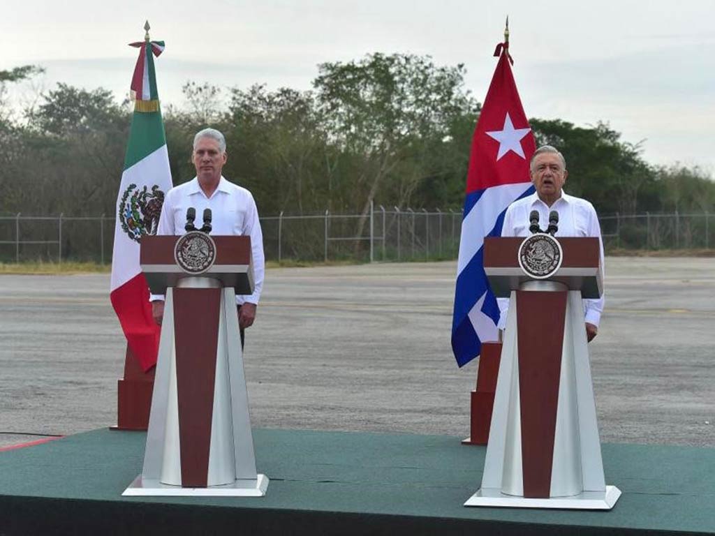 Cuban president begins visit to Campeche, Mexico for 5th meeting with Lopez Obrador