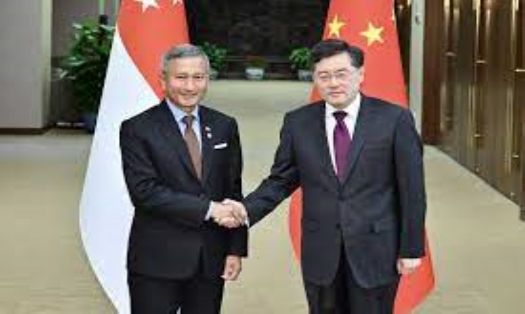 Chinese FM Met Singaporean Counterpart In Beijing