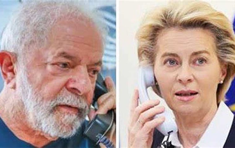 Brazil’s Lula, EU’s von der Leyen discuss Mercosur deal and deforestation