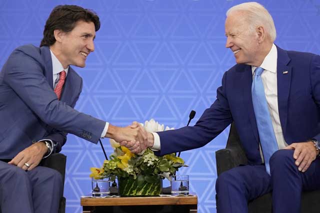 US Pres Biden arrives in Canada to discuss trade, migration challenges