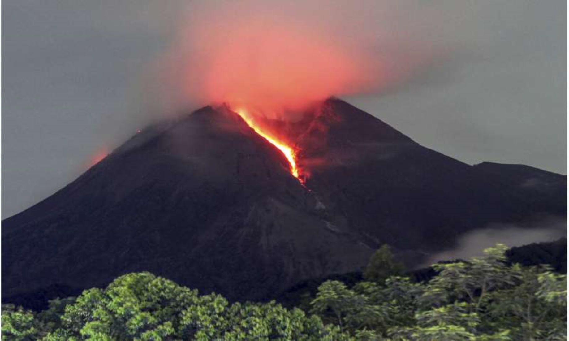 Mount Merapi Volcano Erupted In Indonesia