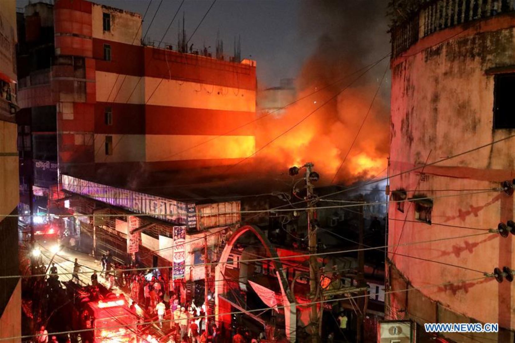 Massive Fire Broke Out In Market In Bangladesh Capital