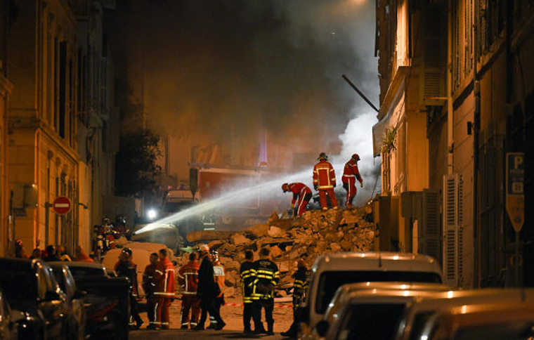 Building collapses in centre of Marseille: French police