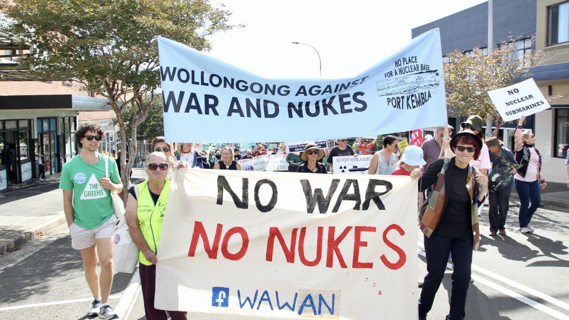 Protest Staged In Australian Coastal Town Against AUKUS Nuclear Submarine Base