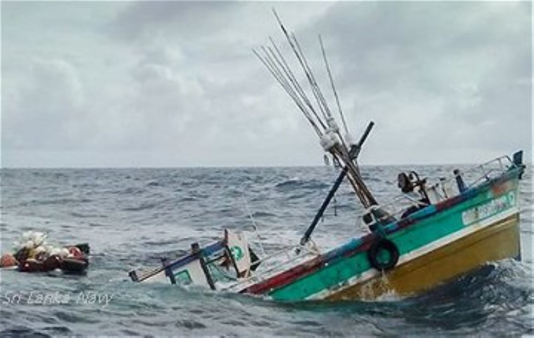 Sri Lankan Navy Rescued Six Fishermen From Fishing Trawler In Distress Off Southern Coast