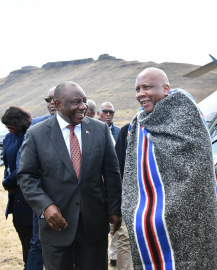 South Africa’s Pres Ramaphosa turns sod in Lesotho water project