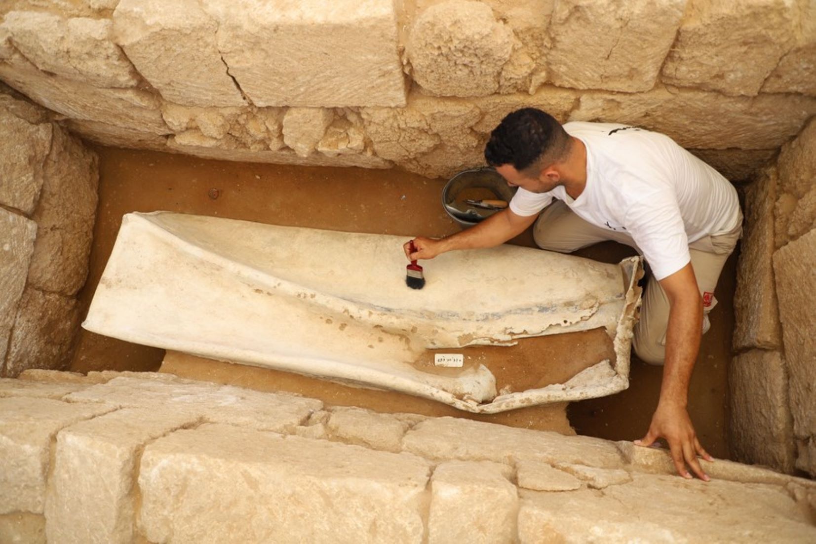 Second Roman-Era Sarcophagus Uncovered At Gaza’s Cemetery Site