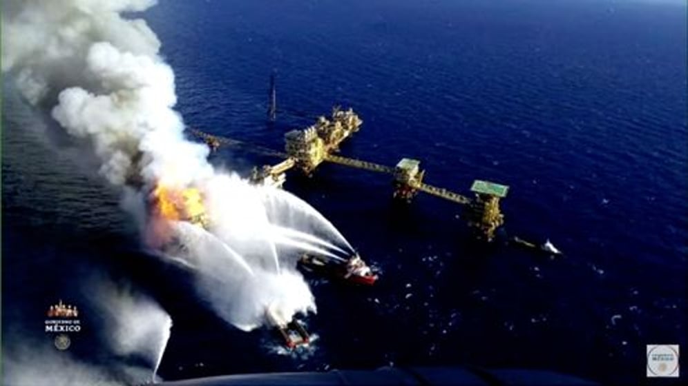 Oil Platform Blaze Leaves At Least Six Injured In Mexico