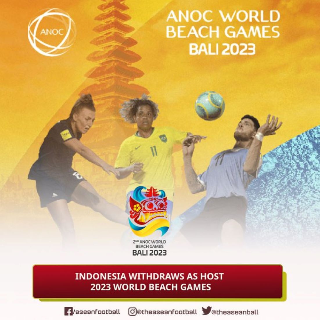 Bali Withdraws From Hosting 2023 ANOC World Beach Games