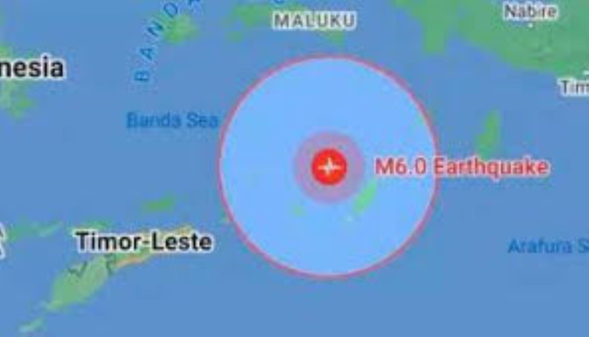 Earthquake Strikes Off Eastern Indonesia