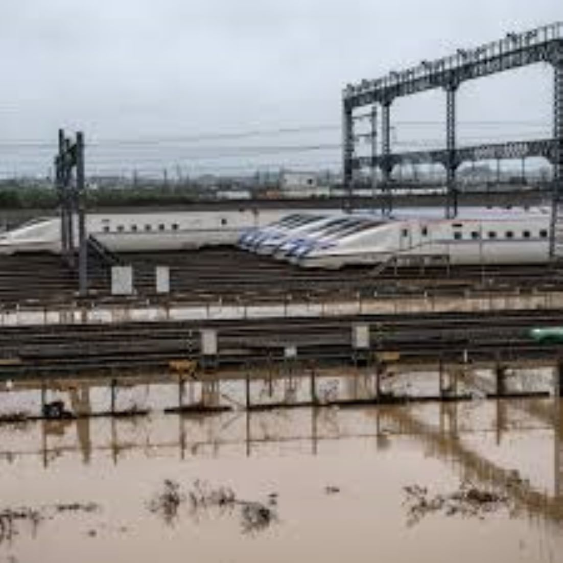 Heavy Rain Suspends Train Services In Western Japan